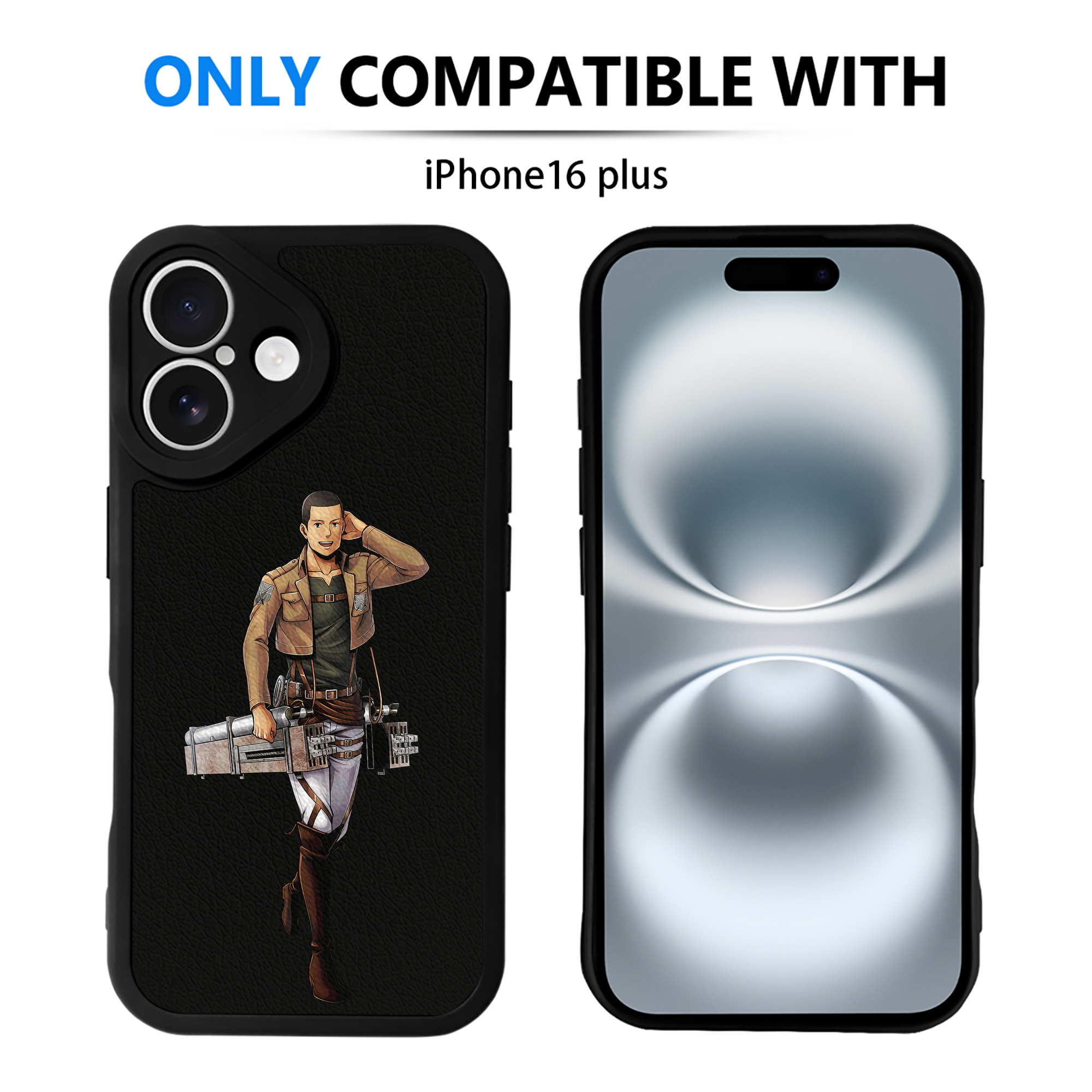 （画像用） 進撃の巨人 Attack on Titan 【iPhone 16シリーズ対応】シリコンスマホケース（レザー調） 材質：シリコン